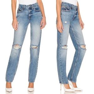 Good American Good 90s Icon Straight Leg Jeans in Indigo 065 Sz 4